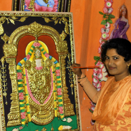 WOMEN INVOLVED IN TRADITIONAL TANJORE PAINTING