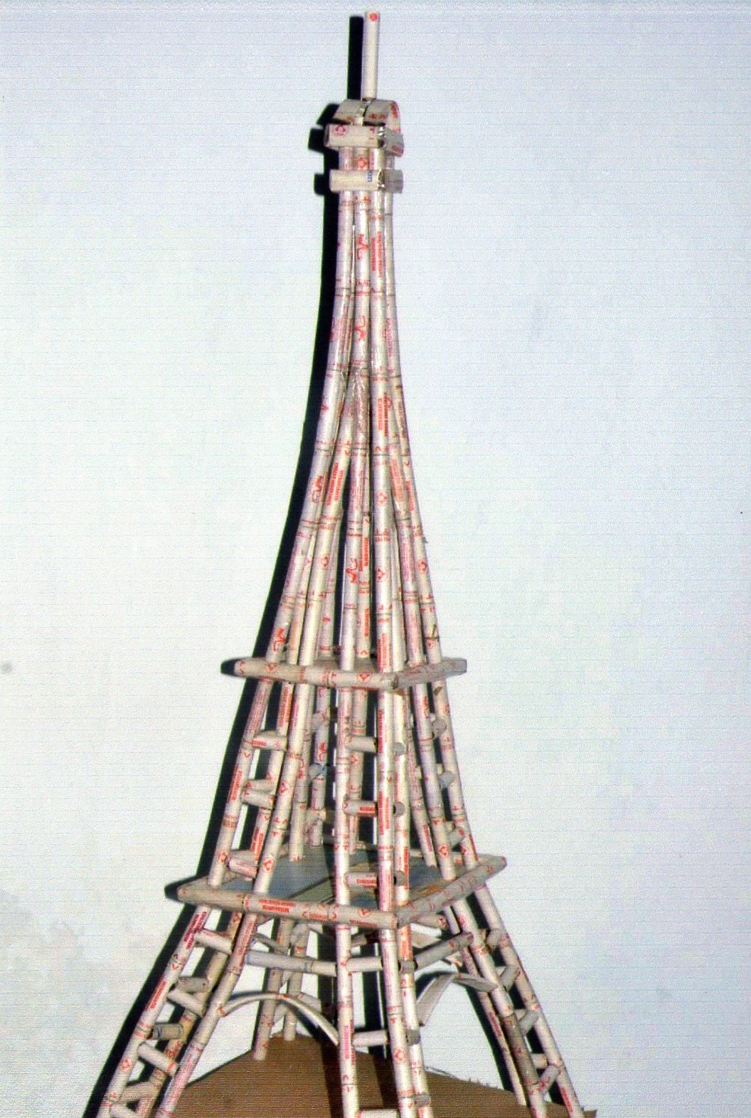 EIFFIL TOWER MADE BY THREAD REEL TUBES