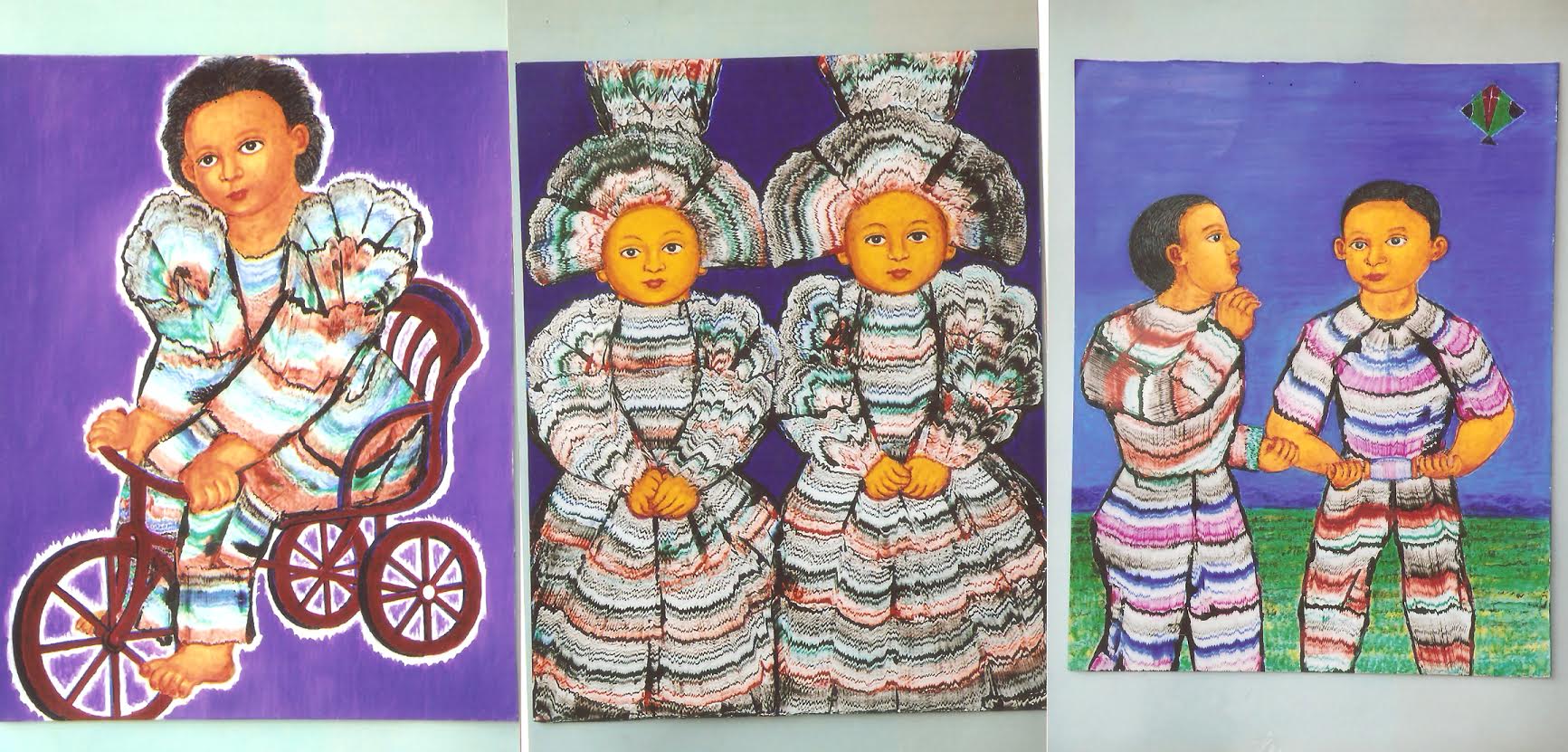 MOST PAINTINGS USING A ‘RAZOR’ TECHNIQUE
