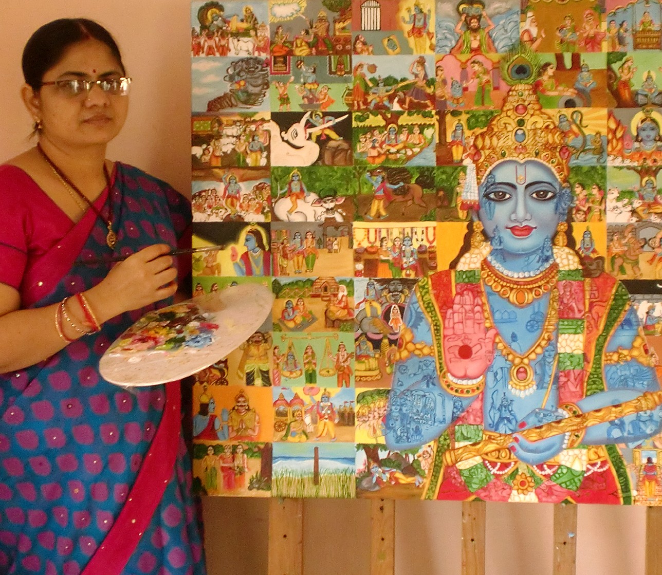 KRISHNAM VANDE JAGADGURUM  LORD KRISHNA LIFE HISTORY IN 72 PICTURES