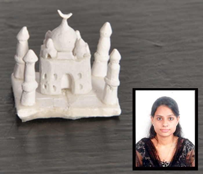 SMALLEST  TAJ MAHAL  MADE  BY FEMALE