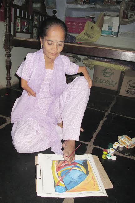 PAINTING WITH LEGS -PHYSICALLY CHALLENGED ARTIST