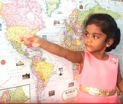 FASTEST TIME TO RECITE COUNTRY CAPITALS AND MAP POINTING AT AGE OF 3