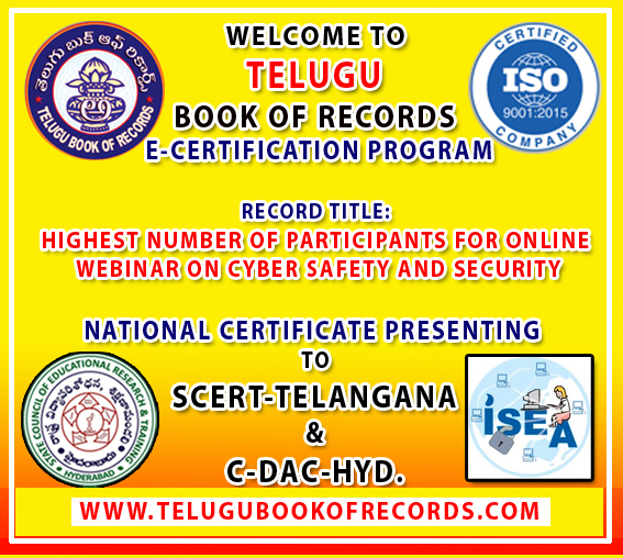 HIGHEST NUMBER OF PARTICIPANTS FOR ONLINE WEBINAR ON CYBER SAFETY AND SECURITY