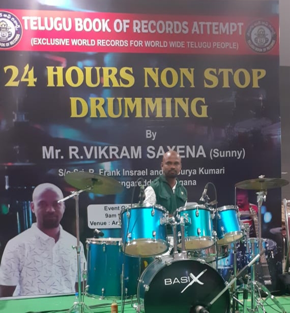 NON STOP 24 HOURS DRUMMING BY AN INDIVIDUAL