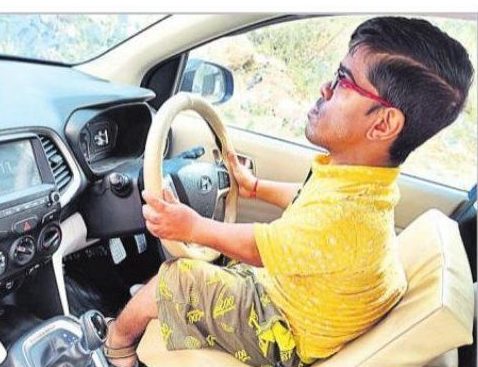 FIRST FOUR WHEELS DRIVING LICENCE HOLDER IN TELUGU STATES IN DWARFISH CATEGORY