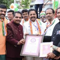 THE LONGEST 3,600-FOOT NATIONAL FLAG RALLY COVERING 4.5 KM